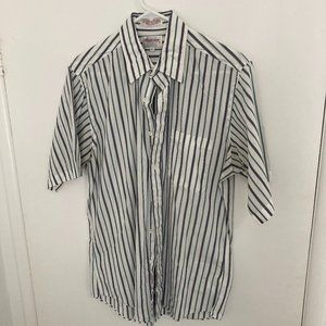 Windridge - Vintage Mens Button Down Striped Shirt